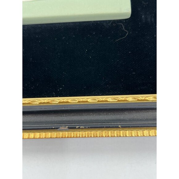 Wedgwood Green Jasperware Framed Dancing Hours Plaque  2 Cherubs Putti Plaques - Picture 14 of 16